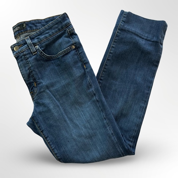Ralph Lauren Denim - Lauren Ralph Lauren Straight Leg Jeans Size‎ 6 Medium Wash Hemmed Denim